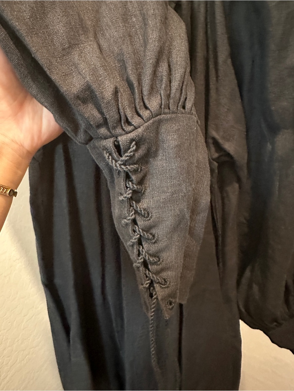 By Frennka Black Linen Custom Dress - Picture 5 of 8